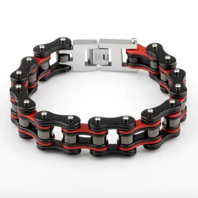 Punk Stainless Steel Motorcycle Chain Bracelet – Biker Wrist Jewelry – The Party Days | The Party Days