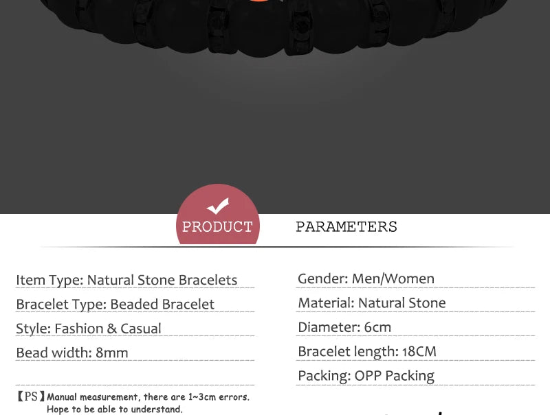 Orange Natural Stone & Rhinestone Bracelet – Yoga Prayer Jewelry – The Party Days | The Party Days