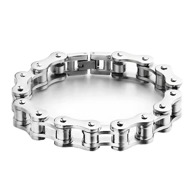 Punk Stainless Steel Motorcycle Chain Bracelet – Biker Wrist Jewelry – The Party Days | The Party Days