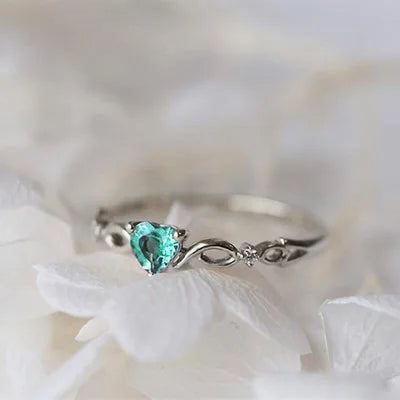 Simple Heart Ring for Women – Cubic Zirconia Romantic Gift | The Party Days | The Party Days