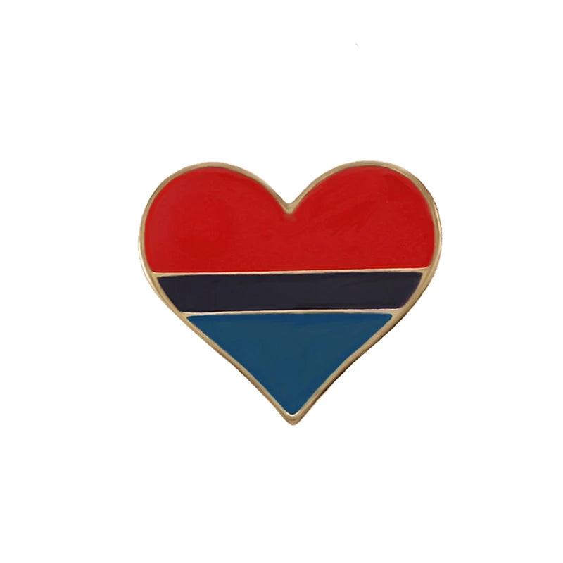 Rainbow Pride Enamel Lapel Pin – LGBT Flag Heart Brooch | The Party Days | The Party Days