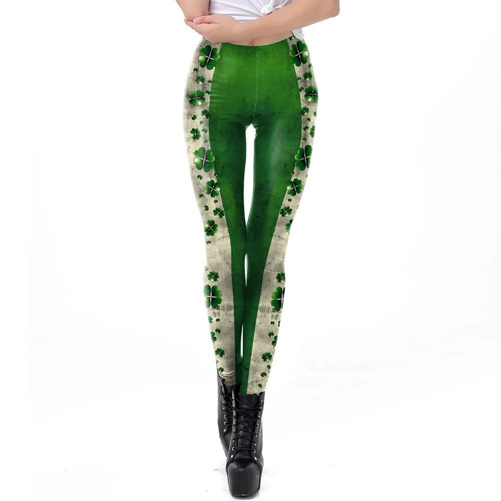 St. Patrick's Day Leggings for Women – Festive Print – The Party Days | The Party Days