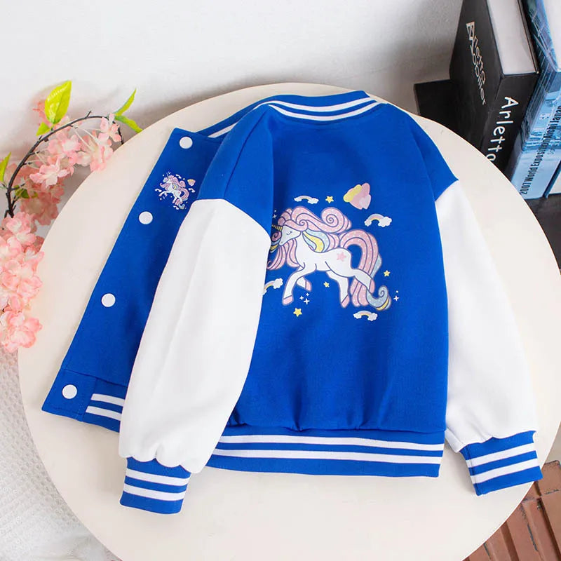 Girls Unicorn Baseball Jacket | The Party Days | The Party Days