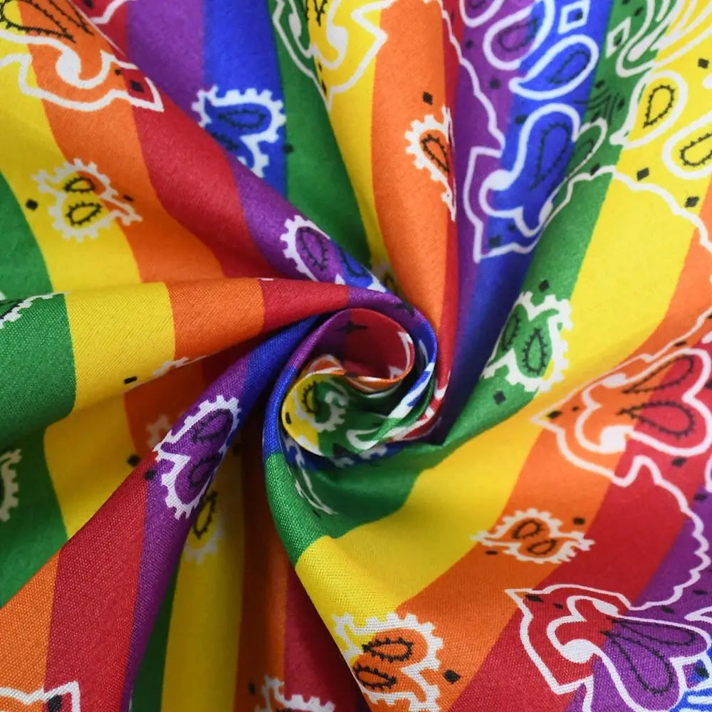 Pride Rainbow Bandana & Pocket Square | LGBTQ+ Festival Scarf | The Party Days | The Party Days