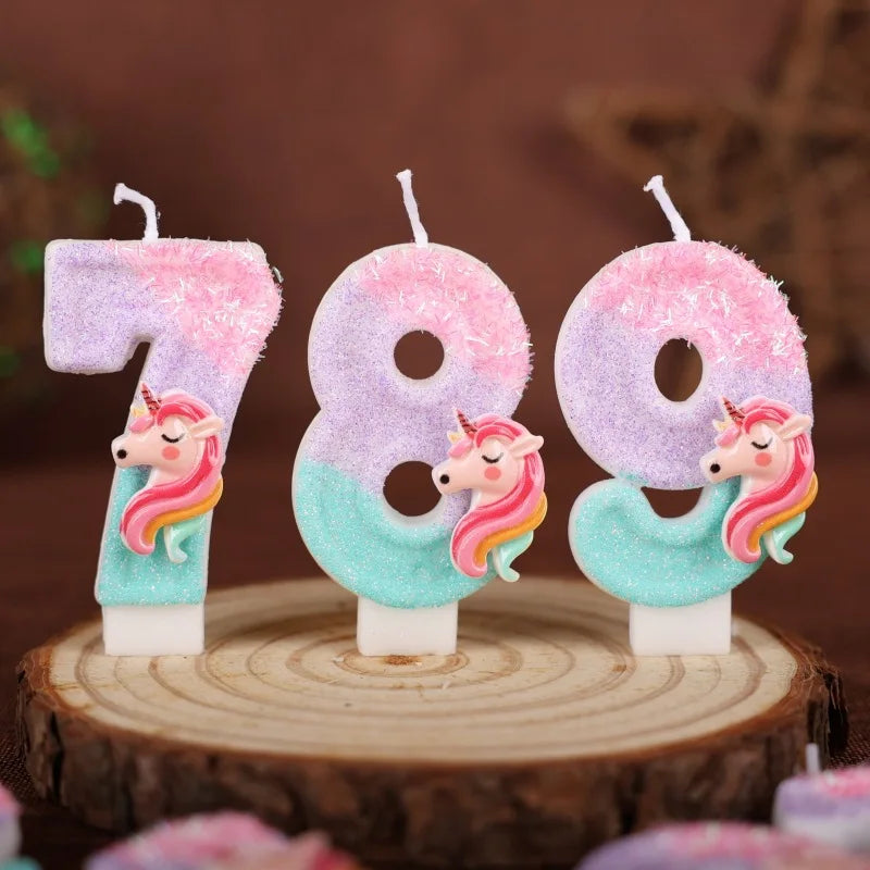 Unicorn Number Birthday Candle | Digits 0-9 Party Decoration | The Party Days | The Party Days