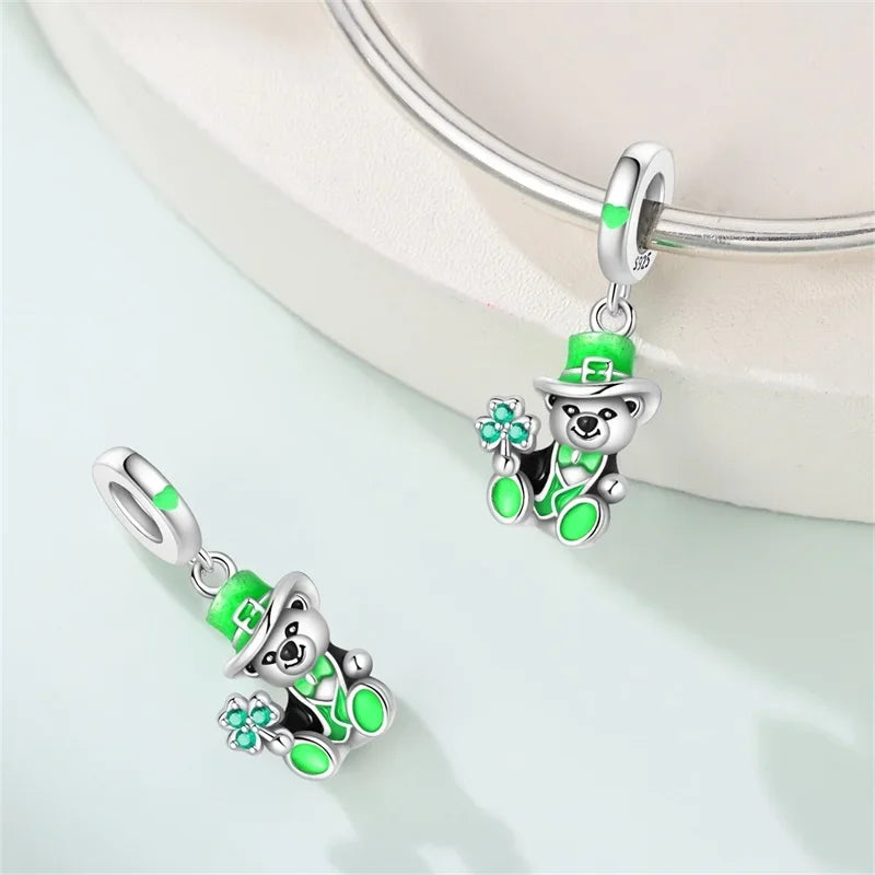 925 Silver St. Patrick's Day Bracelet Charms with Zirconia – GDTC Certified – The Party Days | The Party Days
