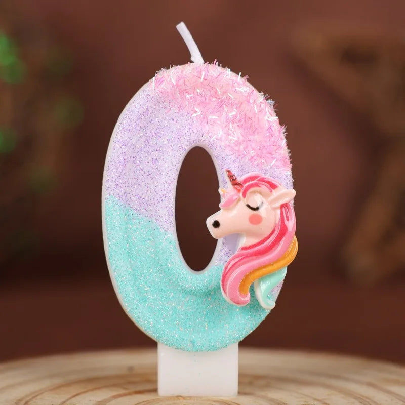 Unicorn Number Birthday Candle | Digits 0-9 Party Decoration | The Party Days | The Party Days