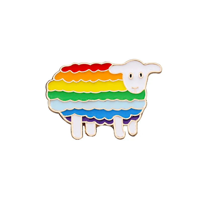 Rainbow Pride Enamel Lapel Pin – LGBT Flag Heart Brooch | The Party Days | The Party Days