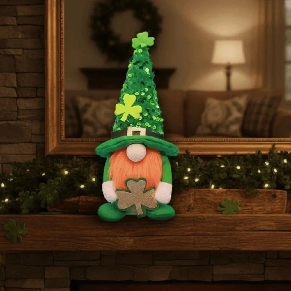 St. Patrick's Day Sequin Leprechaun Plush Doll – Festive Irish Ornament – The Party Days | The Party Days