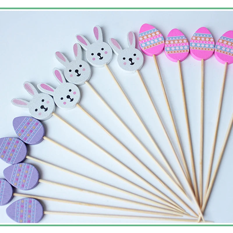 Easter Bunny Ear Toothpicks – 100pcs Bamboo Appetizer Picks for Party Food & Snacks – The Party Days | The Party Days