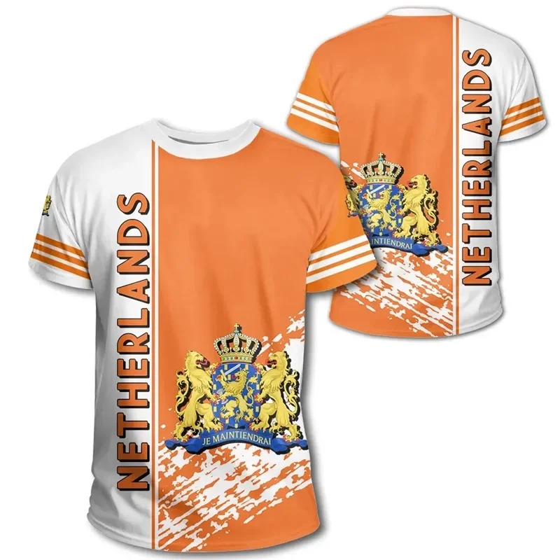 Netherlands Flag 3D Print T-Shirt – Dutch Orange Oversized Tee for Men & Women – The Party Days | The Party Days