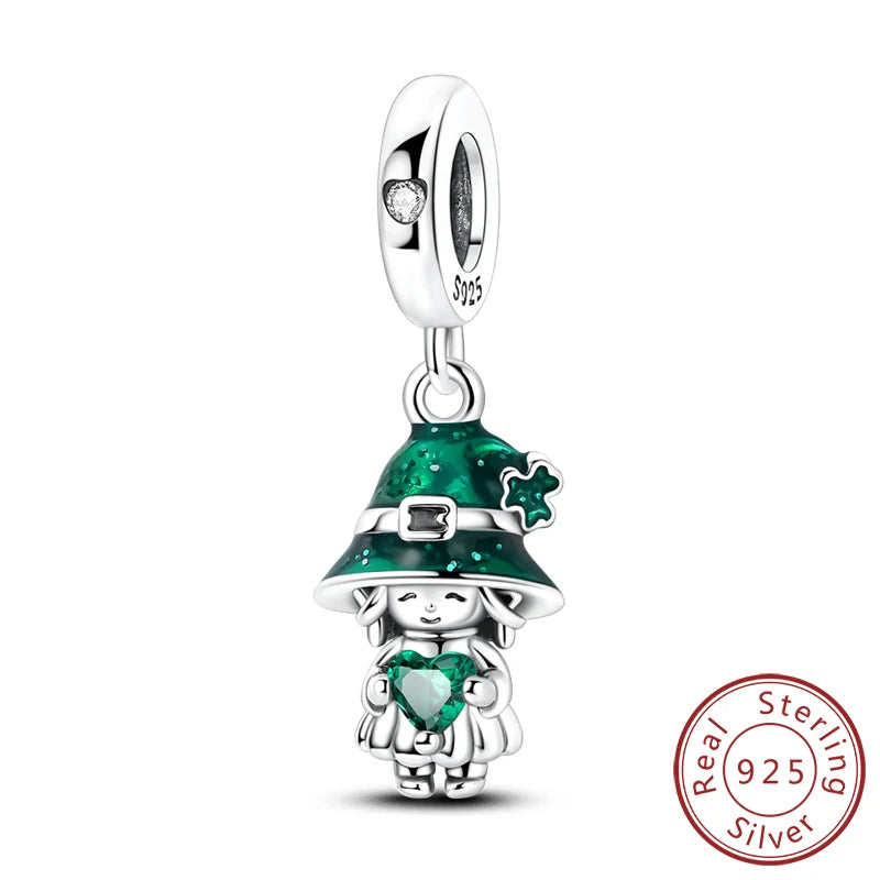 925 Silver St. Patrick's Day Shamrock Earring Charms – Four-Leaf Clover – The Party Days | The Party Days
