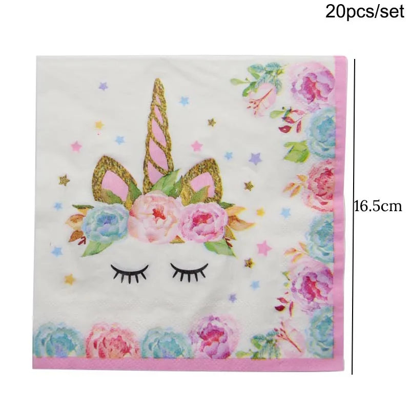 Unicorn Party Decoration Set | Plates, Cups, Balloons & Accessories | The Party Days | The Party Days