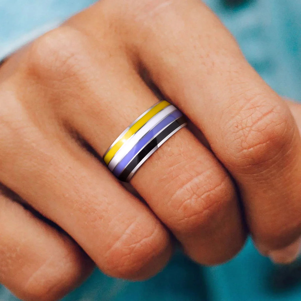 Rainbow Pride Ring – LGBT Multicolor Stainless Steel Ring | The Party Days | The Party Days
