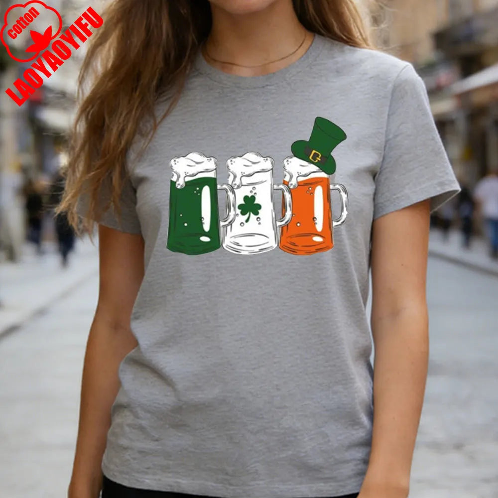 Irish Beer Women's T-Shirt – St. Patrick's Day Cotton Tee – The Party Days | The Party Days