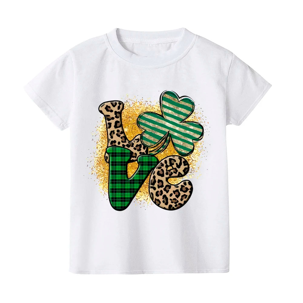 St. Patrick's Day Kids Heart Shamrock T-Shirt – Children's Irish Party Tee – The Party Days | The Party Days