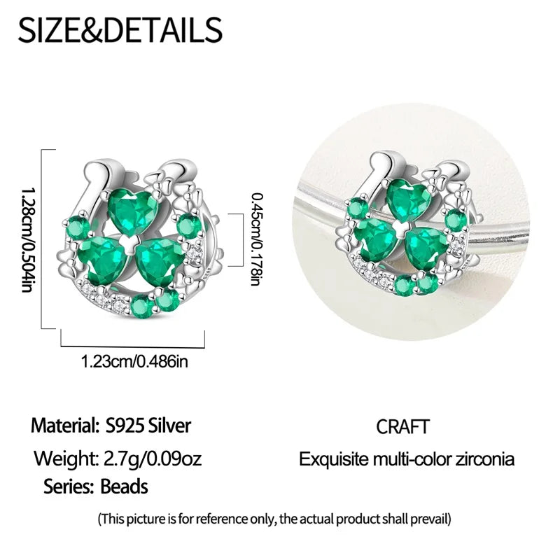 925 Silver St. Patrick's Day Bracelet Charms with Zirconia – GDTC Certified – The Party Days | The Party Days