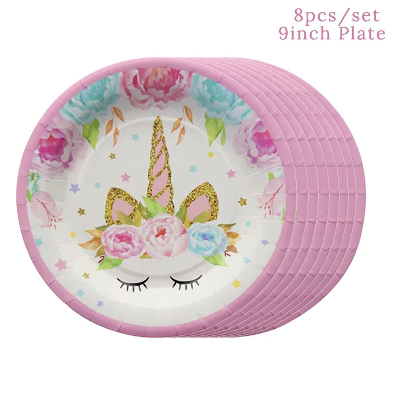 Unicorn Party Decoration Set | Plates, Cups, Balloons & Accessories | The Party Days | The Party Days