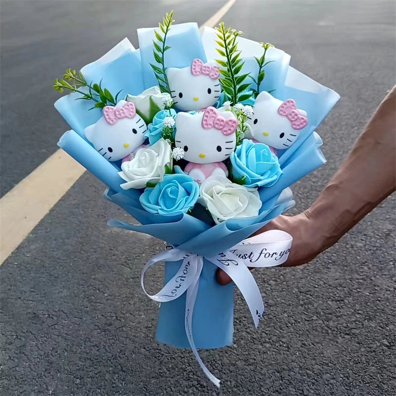 Hello Kitty Plush Bouquet with Soap Roses – Mother's Day Gift | The Party Days | The Party Days