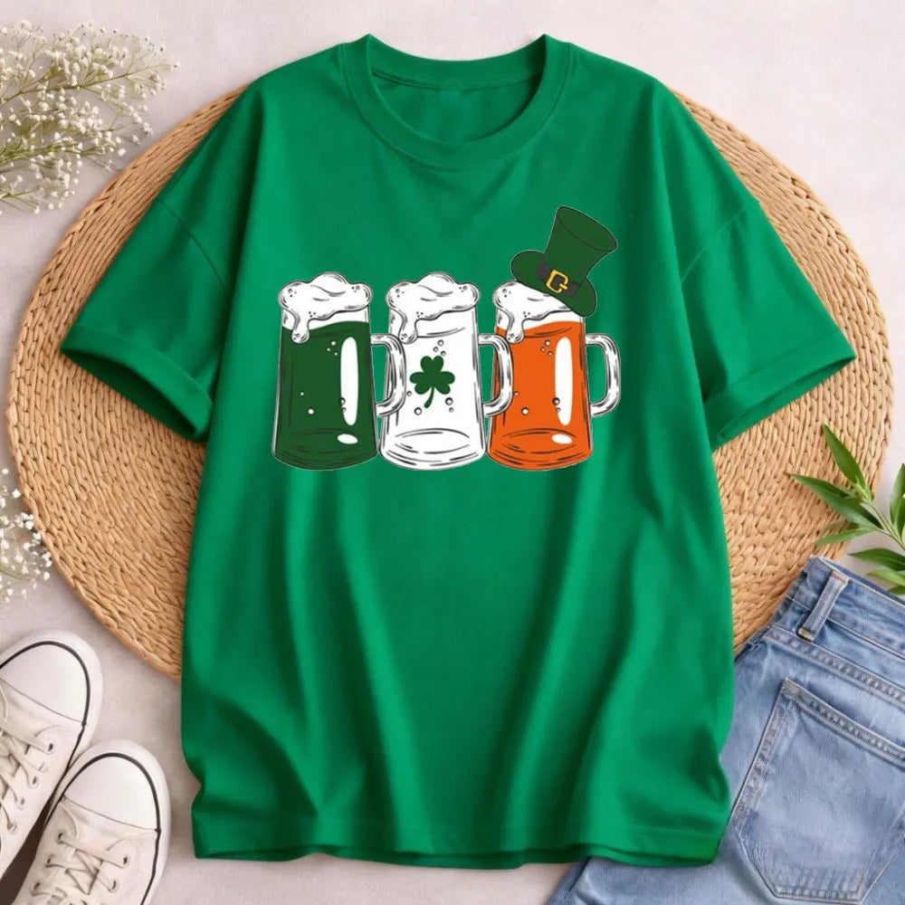 Irish Beer Women's T-Shirt – St. Patrick's Day Cotton Tee – The Party Days | The Party Days