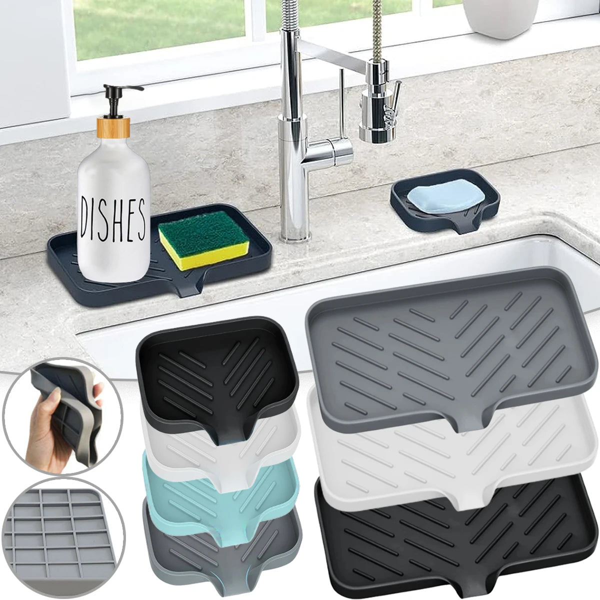 Anti-Slip Self-Draining Sponge Soap Holder – The Party Days | The Party Days