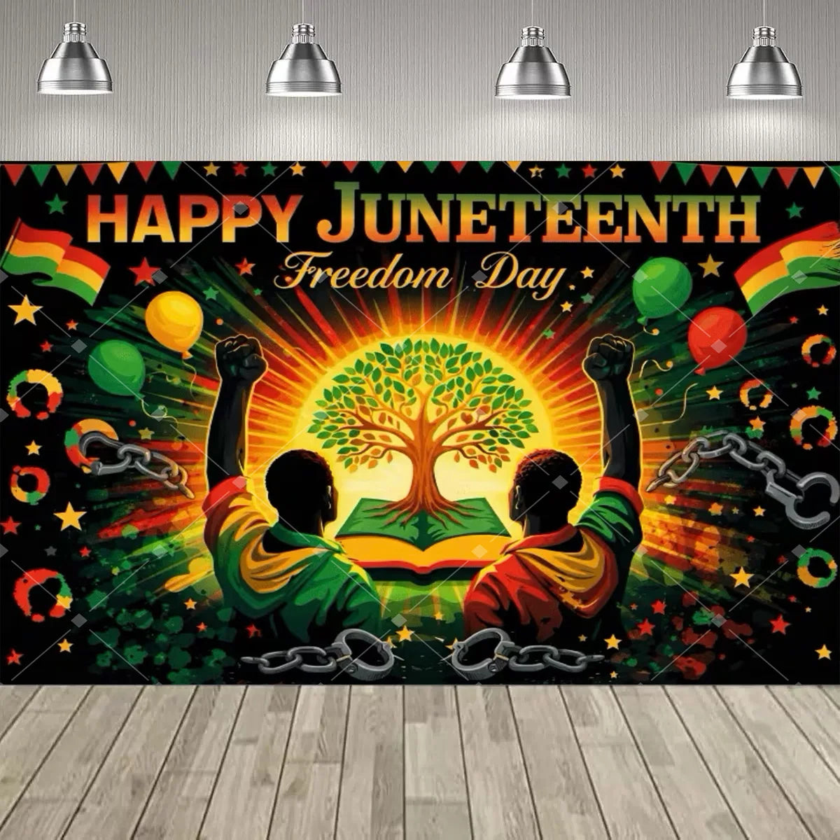Juneteenth Backdrop – African American Freedom Day Party Photo Banner | The Party Days | The Party Days