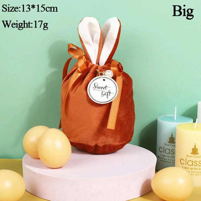 Velvet Easter Bunny Gift Bags – Premium Drawstring Candy & Chocolate Packaging – The Party Days | The Party Days