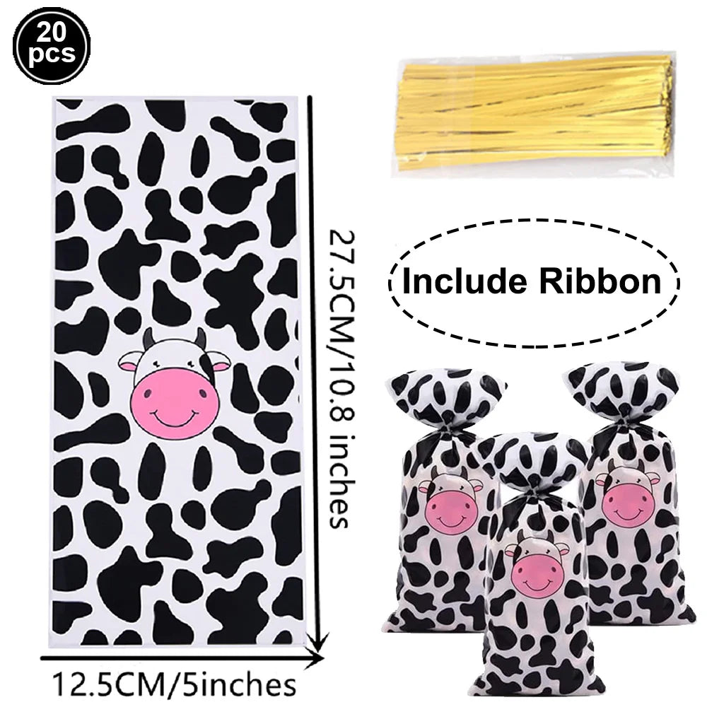 Cow Birthday Party Supplies – Farm Theme Disposable Tableware Set – The Party Days | The Party Days