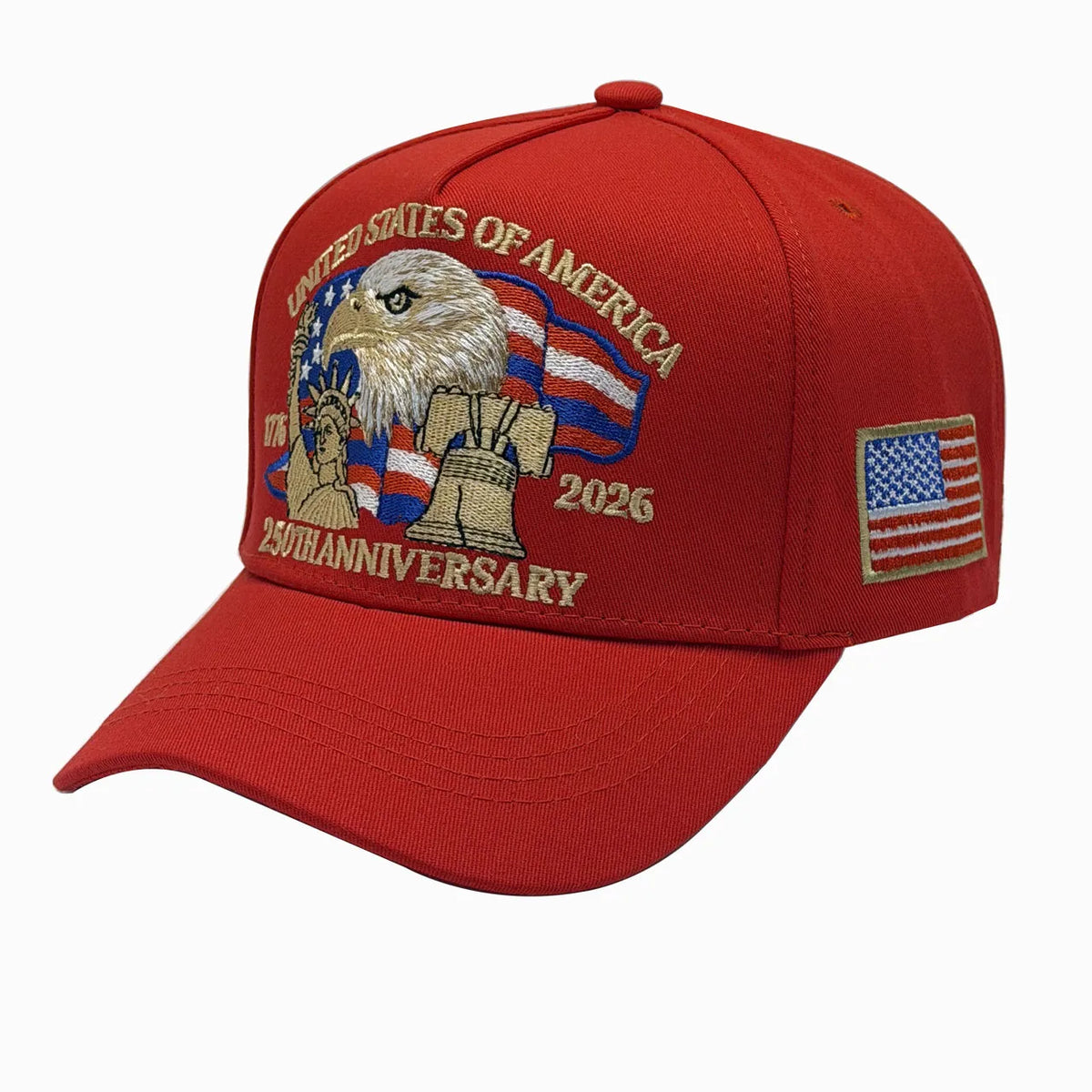 USA 250th Anniversary Full Embroidered Baseball Cap – Unisex Patriotic Hat Independence Day Gift | The Party Days | The Party Days