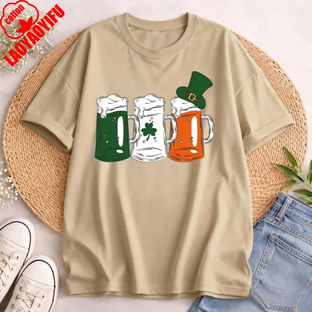Irish Beer Women's T-Shirt – St. Patrick's Day Cotton Tee – The Party Days | The Party Days