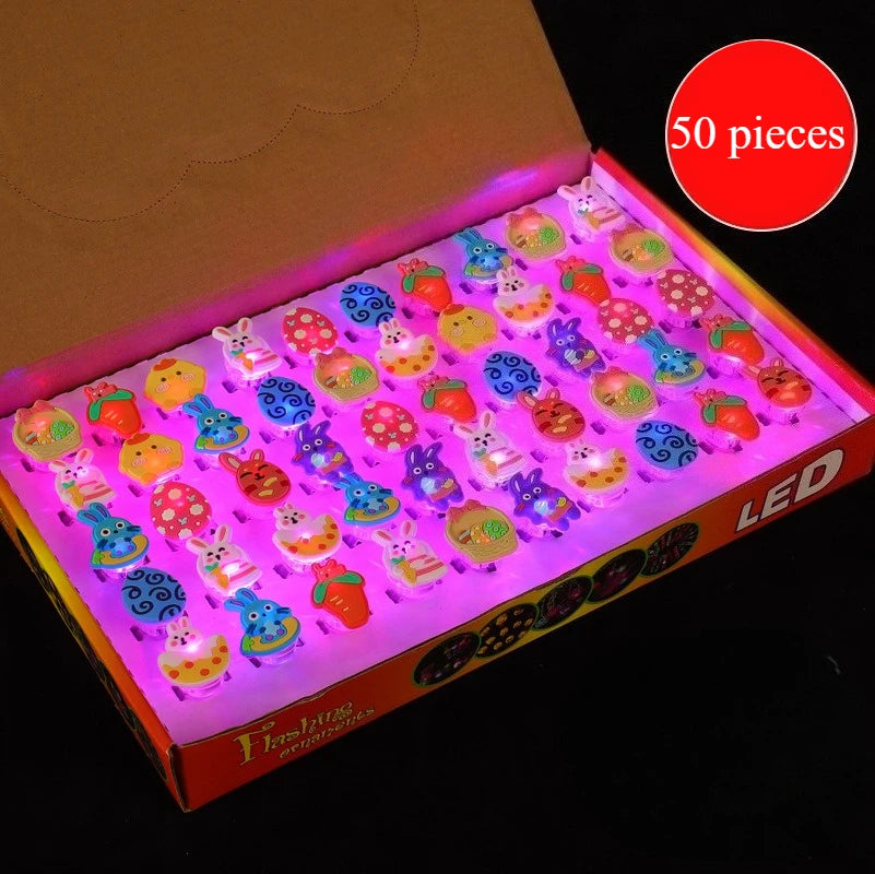 Easter LED Light Up Jewelry Set - Glowing Rings, Necklaces & Bracelets | The Party Days
