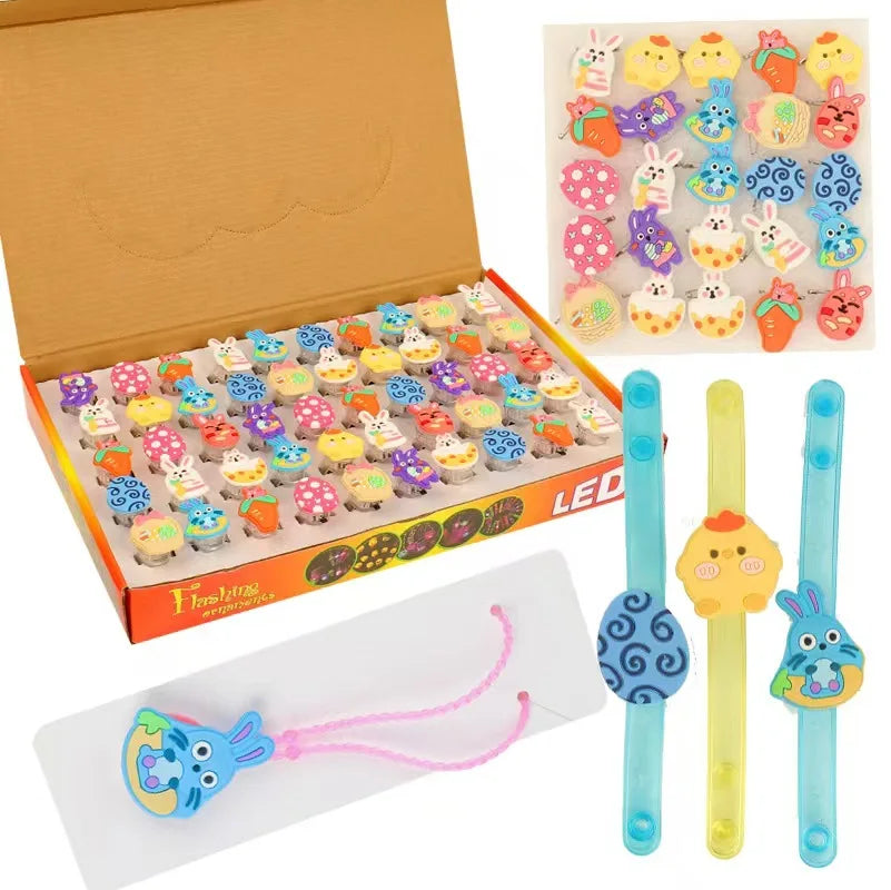 Easter LED Light Up Jewelry Set - Glowing Rings, Necklaces & Bracelets | The Party Days