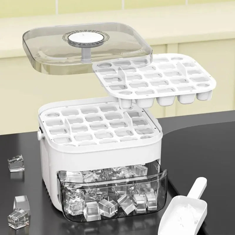 Ice Cube Maker 50 Cubes – Reusable Food Grade Mold with Easy Press Lid & Ice Scoop | The Party Days | The Party Days