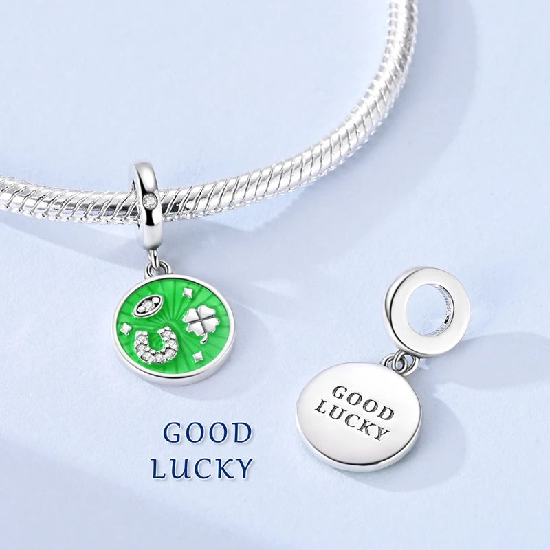 925 Silver St. Patrick's Day Shamrock Earring Charms – Four-Leaf Clover – The Party Days | The Party Days