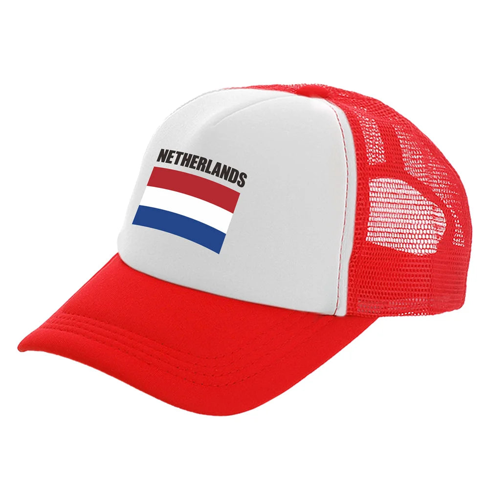 Netherlands Trucker Cap – Dutch Holland NL Mesh Net Baseball Hat | Unisex Summer Snapback | The Party Days