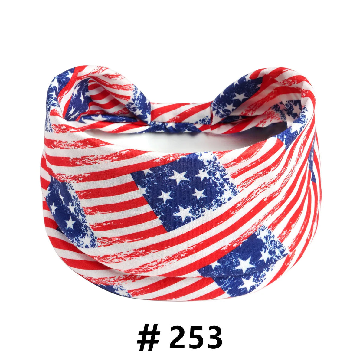 American Flag Wide Headband – Patriotic Turban Headwrap Red White & Blue – The Party Days | The Party Days