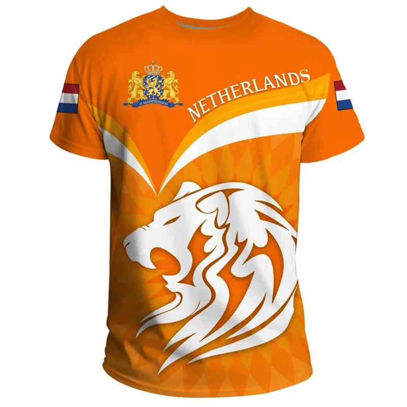 Netherlands Flag 3D Print T-Shirt – Dutch Orange Oversized Tee for Men & Women – The Party Days | The Party Days