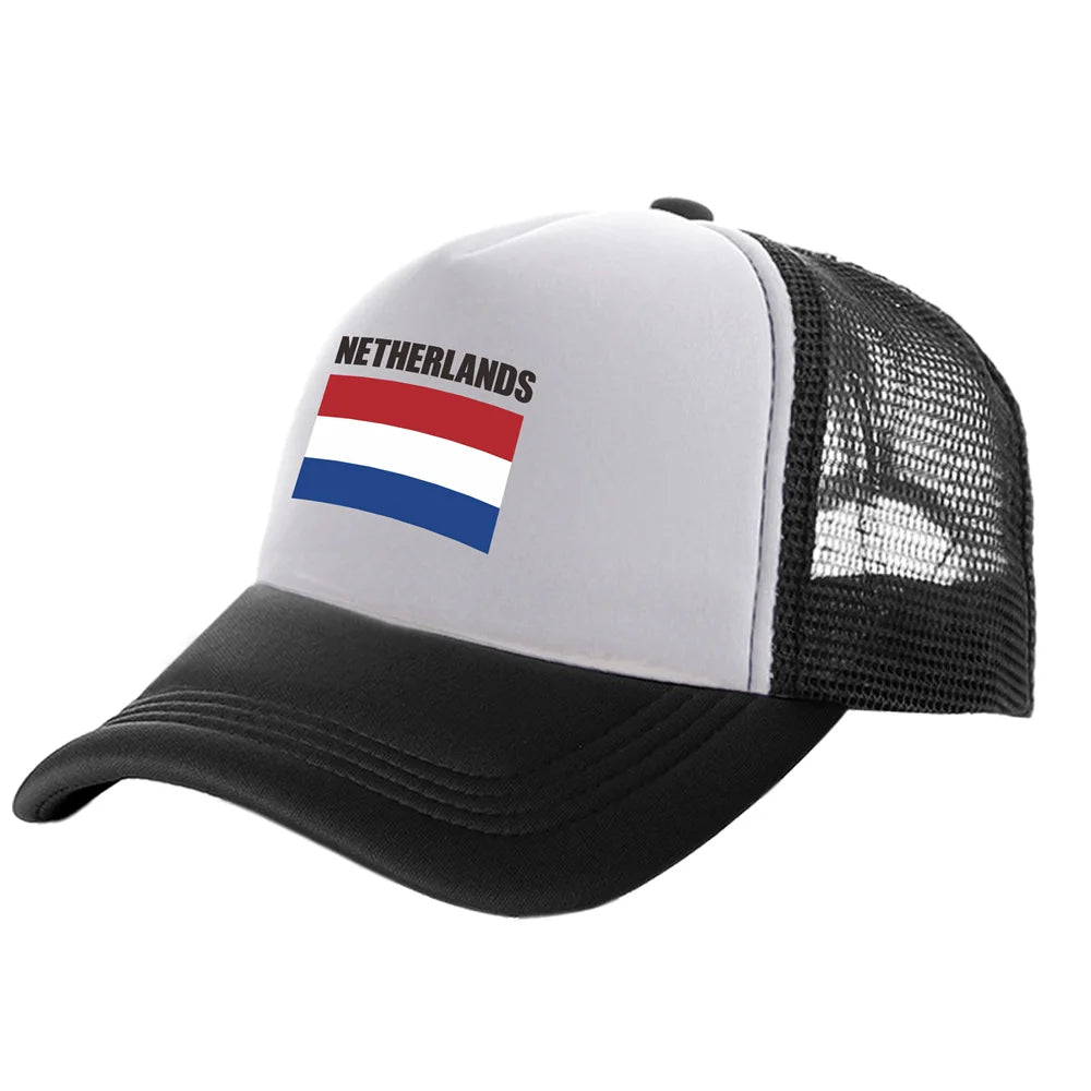 Netherlands Trucker Cap – Dutch Holland NL Mesh Net Baseball Hat | Unisex Summer Snapback | The Party Days