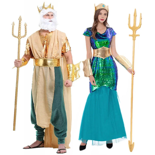 Couples Costume Neptune King & Mermaid Queen – The Party Days