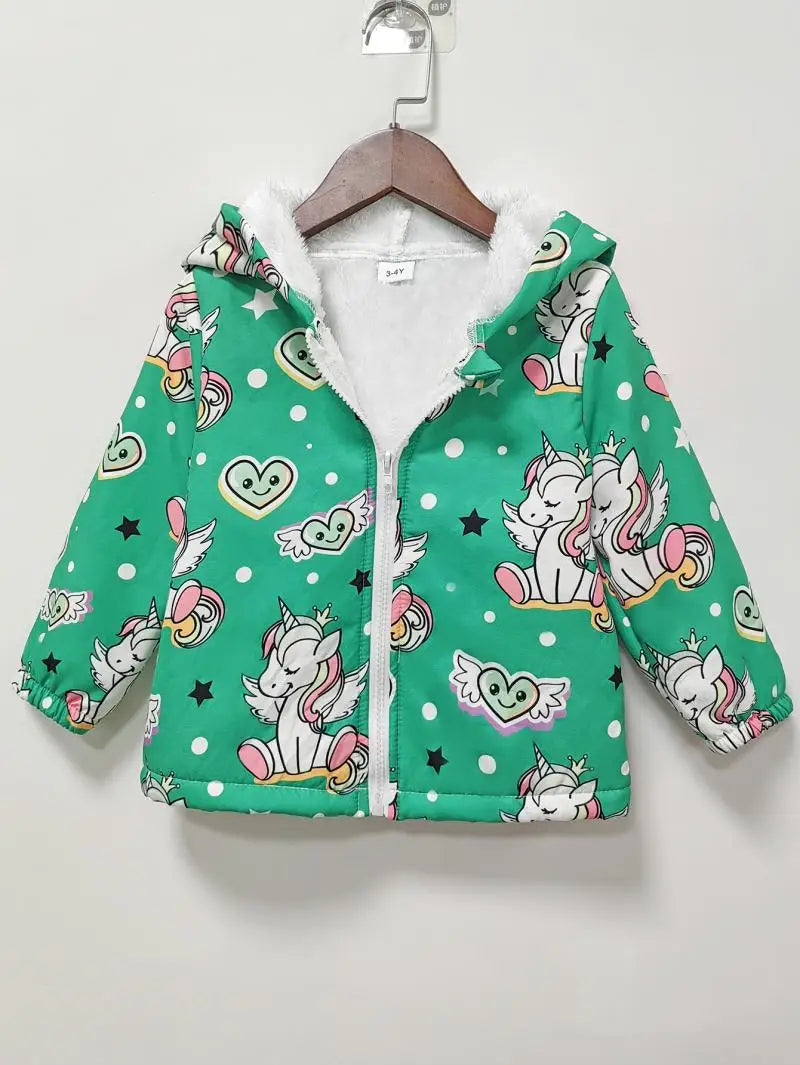 Kids Unicorn Fleece Hoodie Jacket | The Party Days | The Party Days
