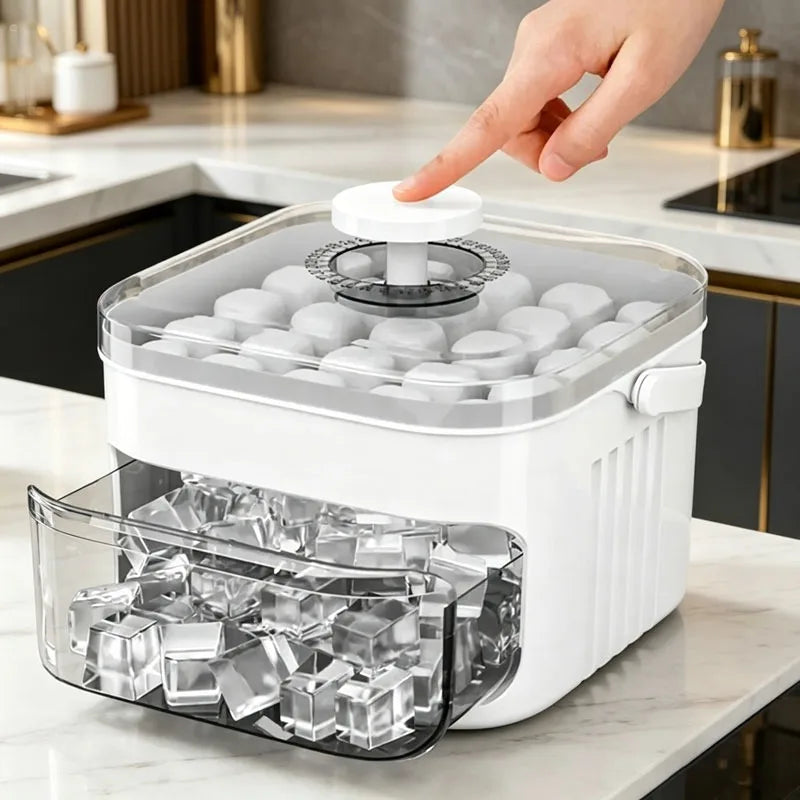 Ice Cube Maker 50 Cubes – Reusable Food Grade Mold with Easy Press Lid & Ice Scoop | The Party Days | The Party Days