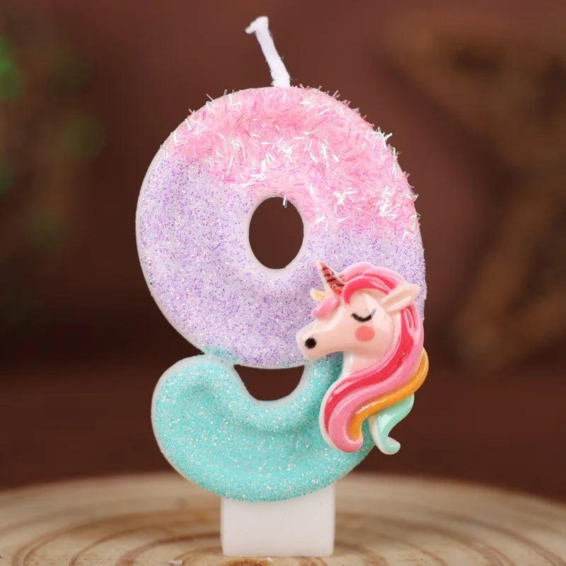 Unicorn Number Birthday Candle | Digits 0-9 Party Decoration | The Party Days | The Party Days