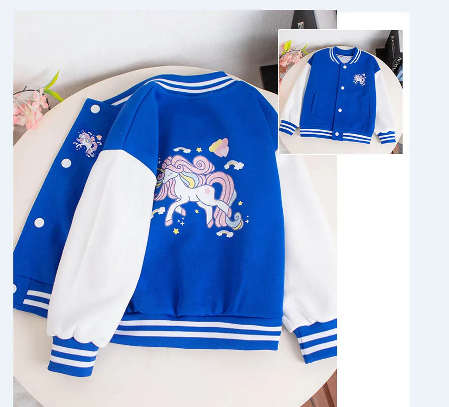 Girls Unicorn Baseball Jacket | The Party Days | The Party Days