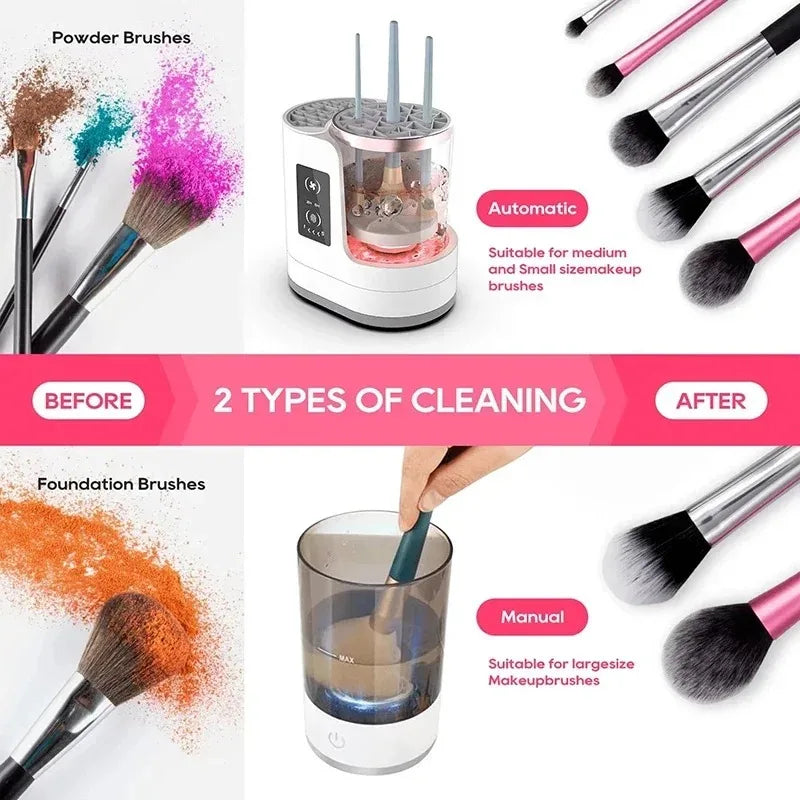 3-in-1 Electric Makeup Brush Cleaner Machine – Wash, Dry & Store | The Party Days