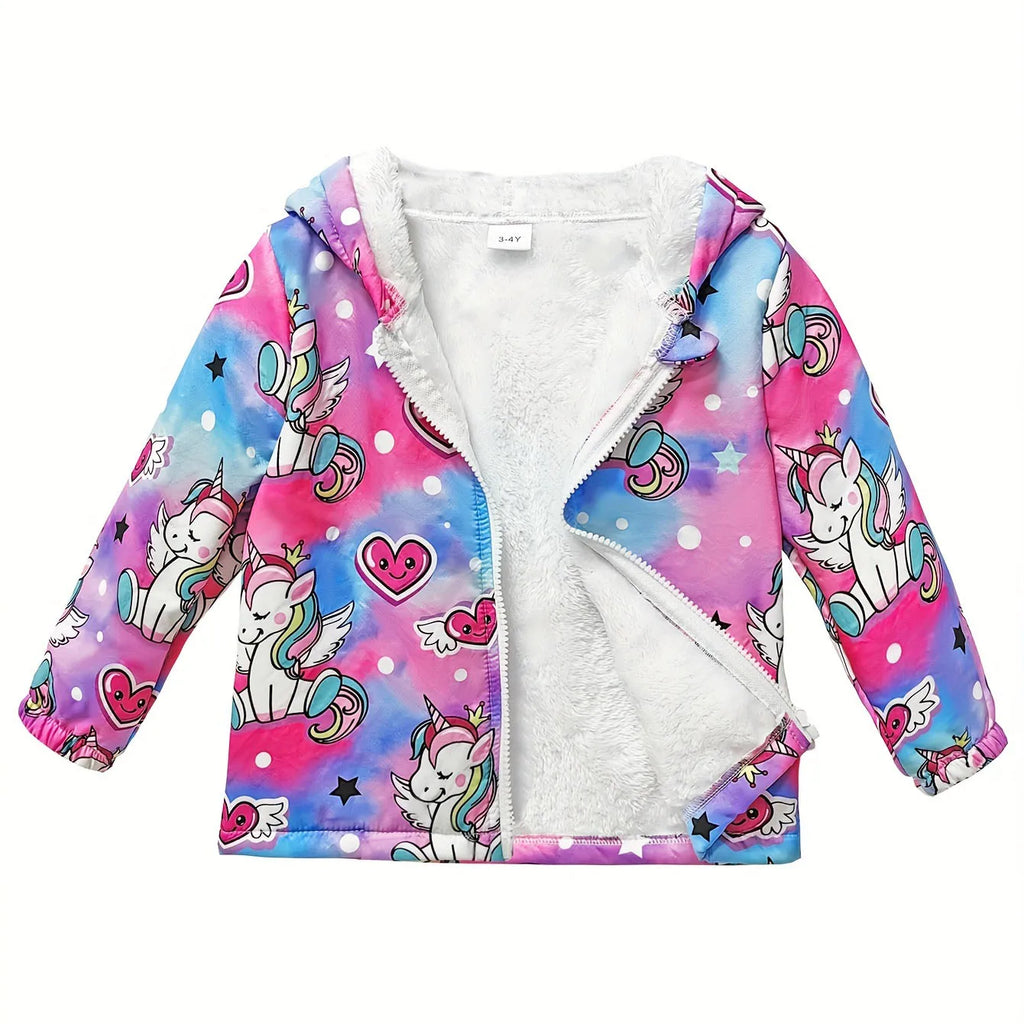 Kids Unicorn Fleece Hoodie Jacket | The Party Days | The Party Days