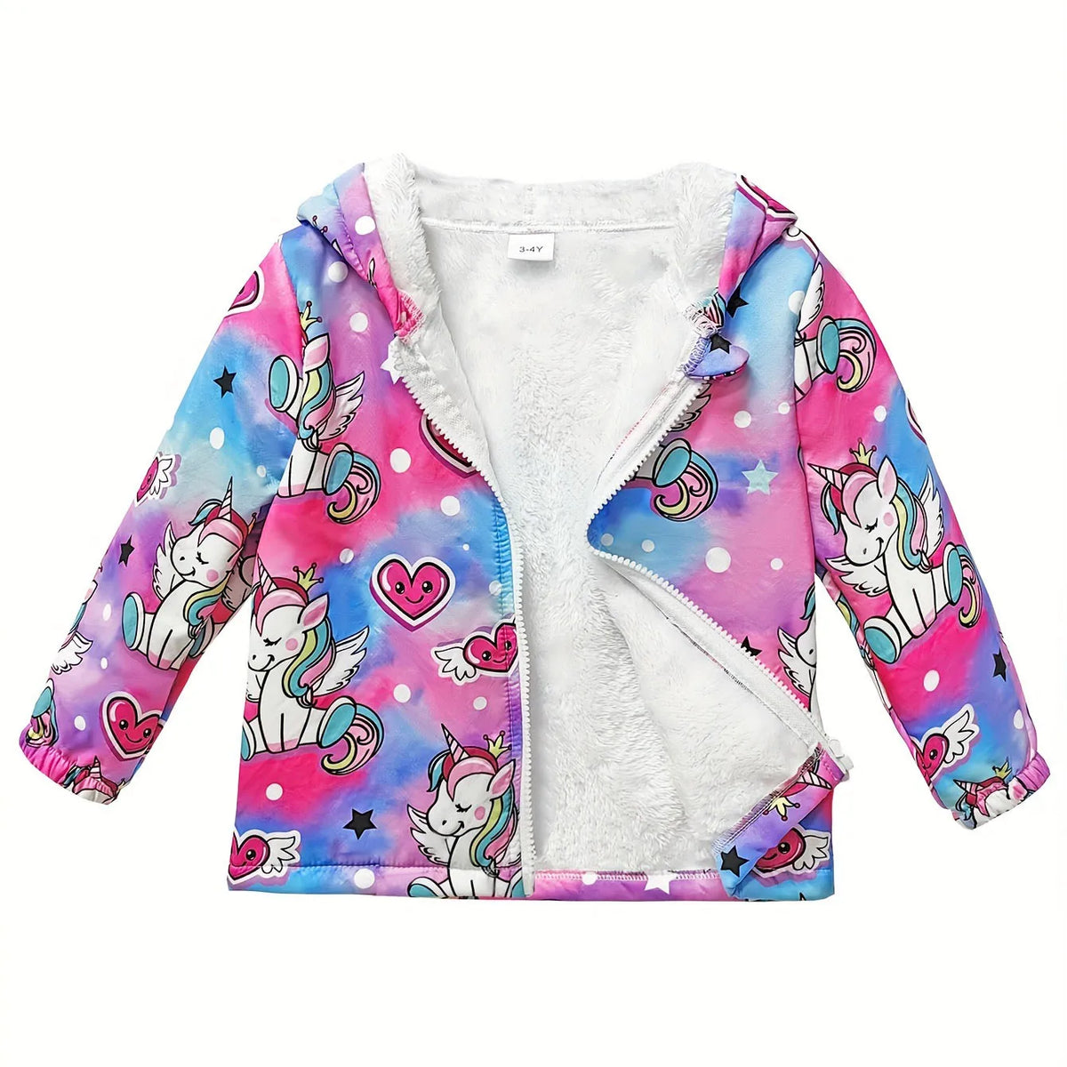 Kids Unicorn Fleece Hoodie Jacket | The Party Days | The Party Days
