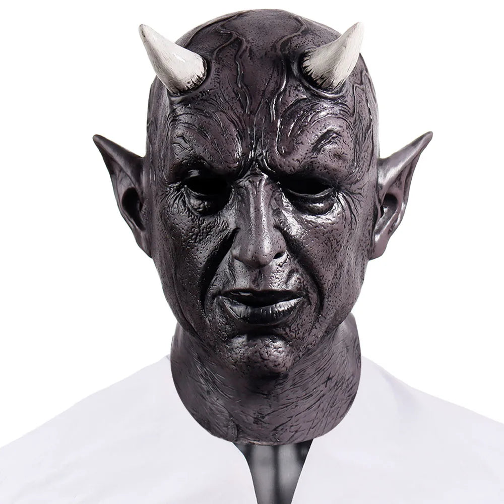 Halloween Mephistopheles Demon Horn Mask Cosplay Latex