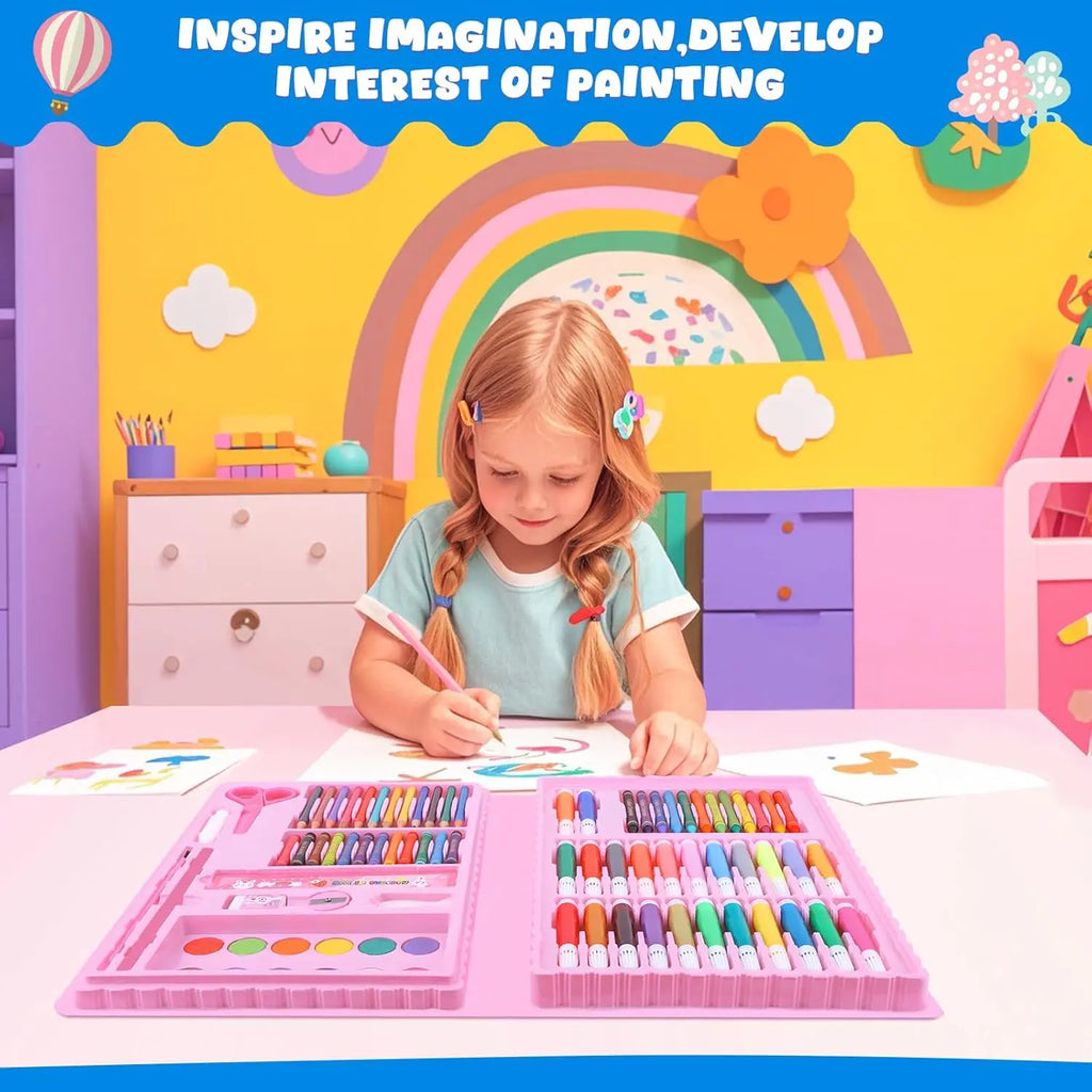 Unicorn Drawing & Art Kit 86 Pieces | Markers, Pencils & Coloring Book | The Party Days | The Party Days