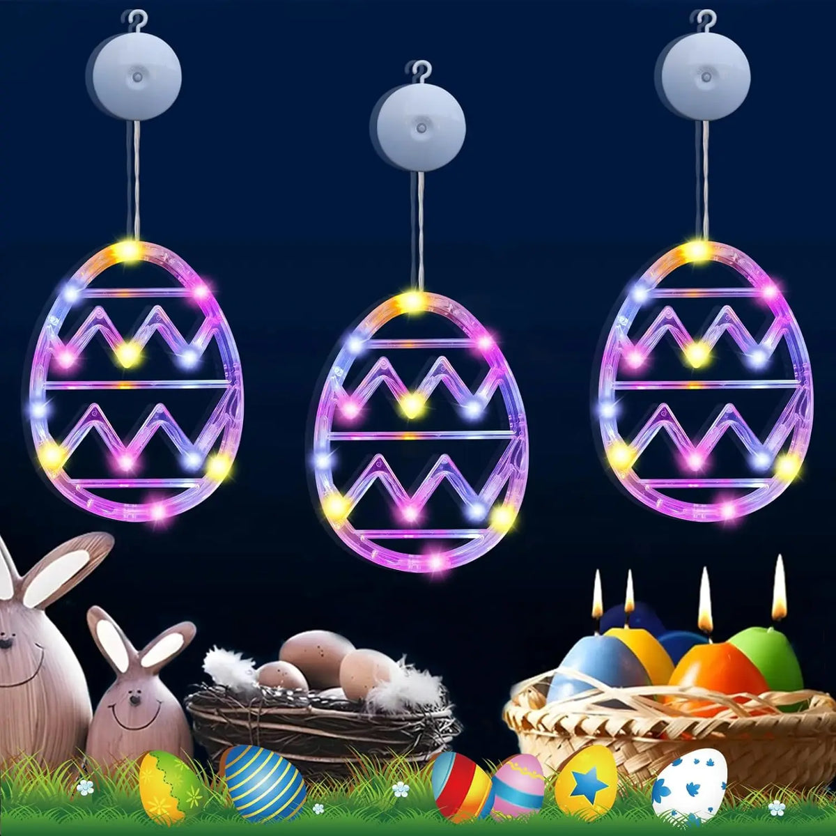 Easter Window Lights Hanging Ornaments – Spring Festive Decor – The Party Days | The Party Days