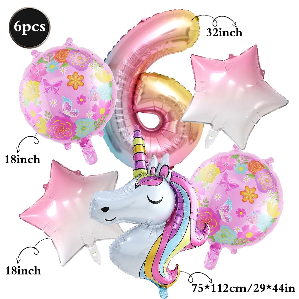 Unicorn Party Decoration Kit 1 | Plates, Napkins, Banner & Accessories | The Party Days | The Party Days
